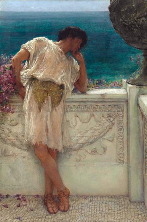 Alma-Tadema, Sir Lawrence The Poet Gallus Dreaming (mk23) France oil painting art